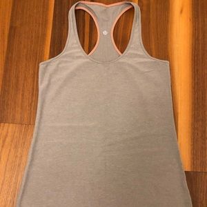 LuluLemon grey racer back top size 10